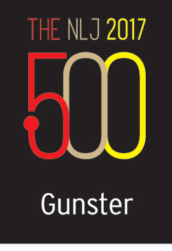 Gunster makes 2017 NLJ500 largest law firms list