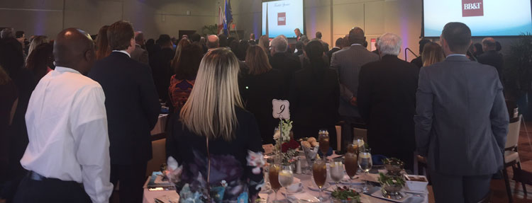 10/19/16 debate luncheon - standing crowd