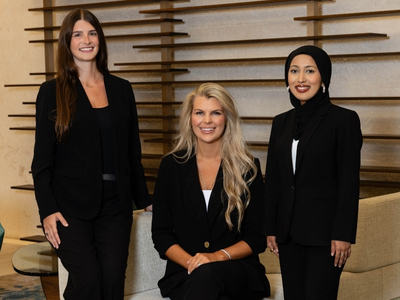 2025 New Associates - Aisha Jehaludi, Mary Baker, and Cristina Palazzese