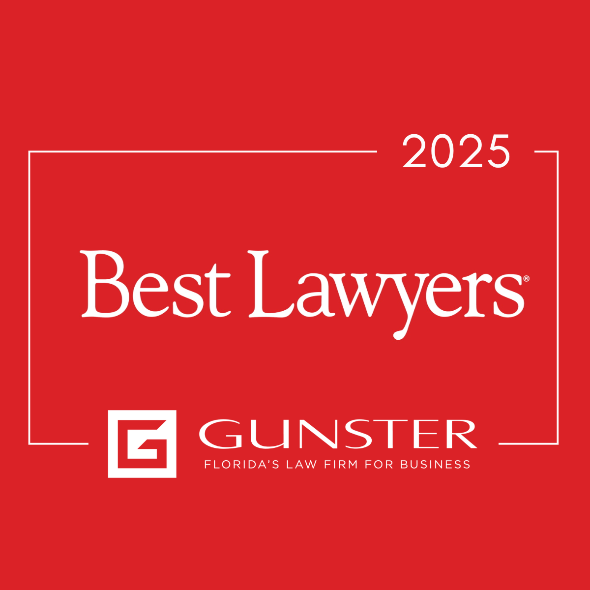 Best Lawyers 2025 Gunster image