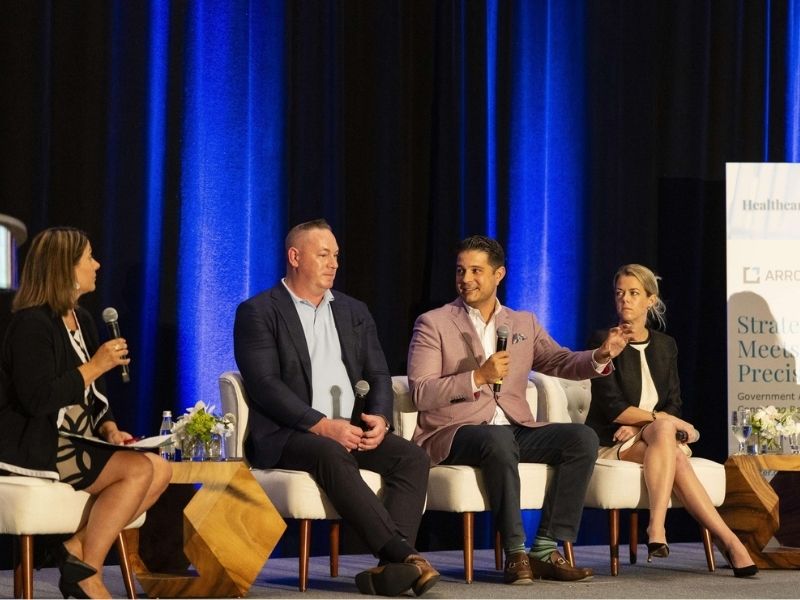 2025 Healthcare Forum; Panel and Moderator on Stage