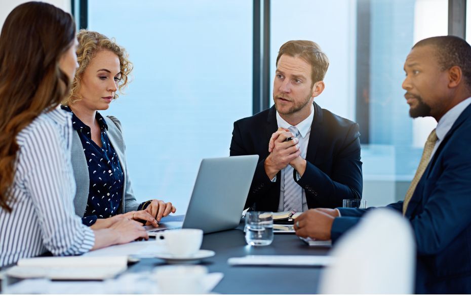 Businesspeople having a meeting