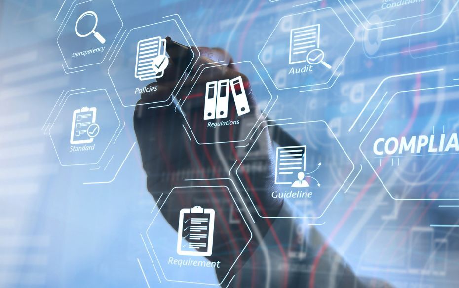 Hand on Screen with Words Overlayed